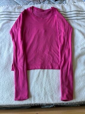 Lululemon Long-Sleeve Women's Active Top in Bright Pink